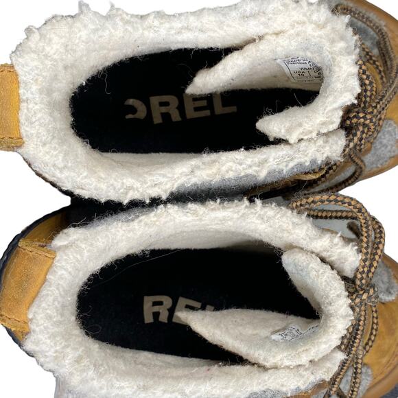 Sorel Women's Out N About Grey Leather Rain Duck Boot Size US 10 - Picture 10 of 11